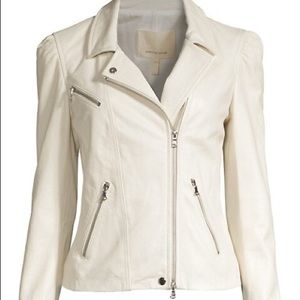 Rebecca Taylor cream leather jacket